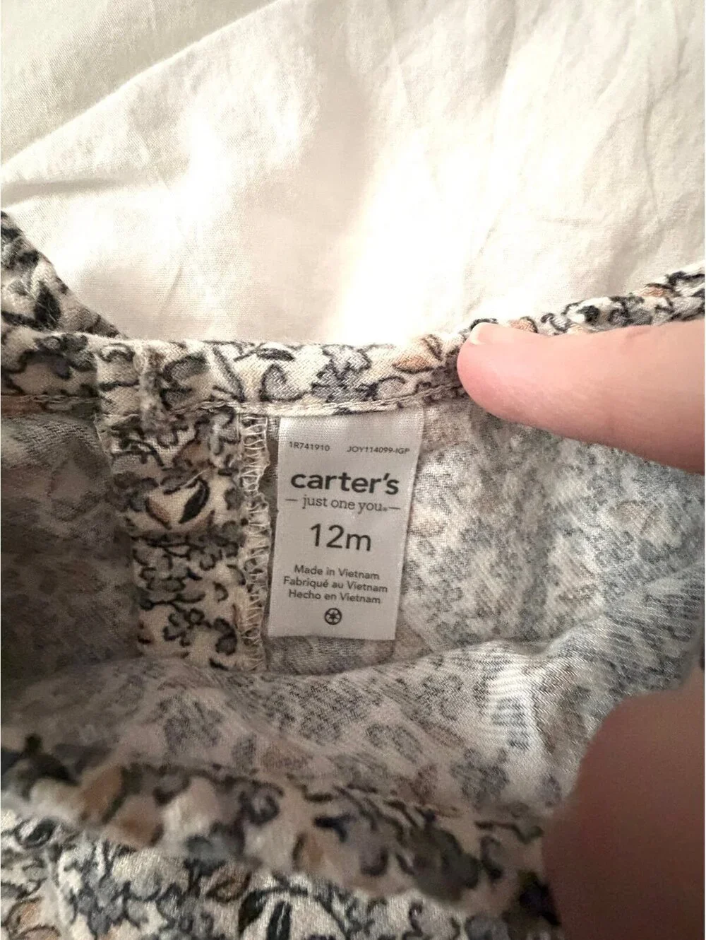 Carter’s Soft Floral Ruffle Bubble Romper